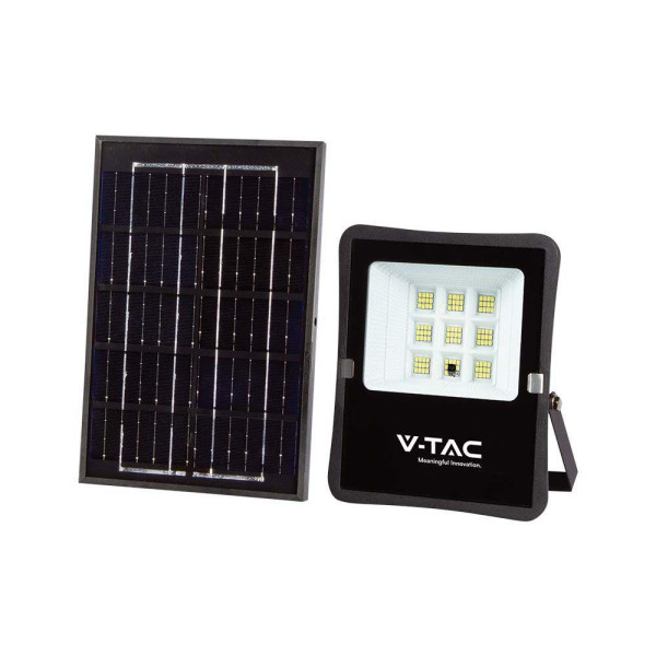 Naświetlacz LED Solarny V-TAC 6W Pilot, AUTO, Timer IP65 6400K 400lm 918058