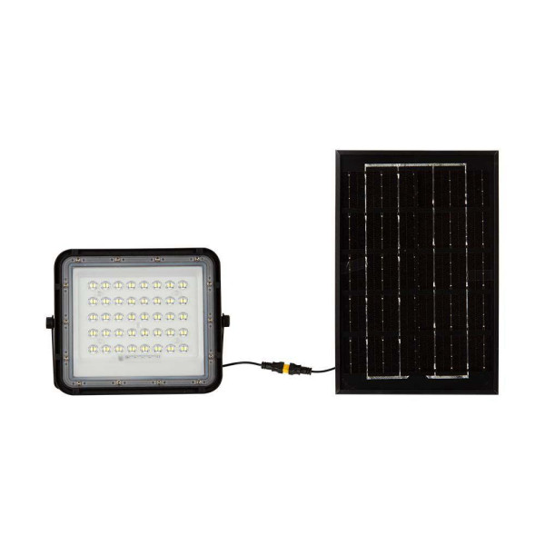 Naświetlacz LED Solarny V-TAC 6W Pilot AUTO Timer IP65 Czarny 6400K 400lm 915601