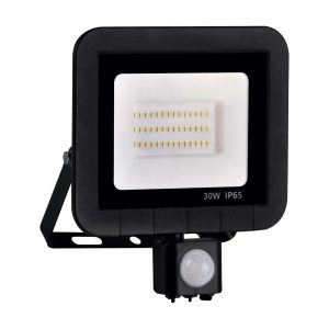 Naświetlacz LF z czujnikiem czarny LED 30W 2700lm biały zimny IP65 Polux 896900 Naświetlacz LF z czujnikiem czarny LED 30W 2700lm biały zimny IP65 Polux 896900