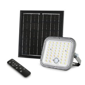 Naświetlacz solarny LED z pilotem i czujnikiem 1400lm 5000K IP65 Videx 913792 Naświetlacz solarny LED z pilotem i czujnikiem 1400lm 5000K IP65 Videx 913792