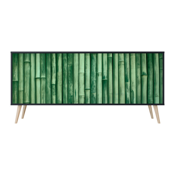 NATURAL GREEN Komoda 3 drzwi Czarna-Bukowa skośna 442109