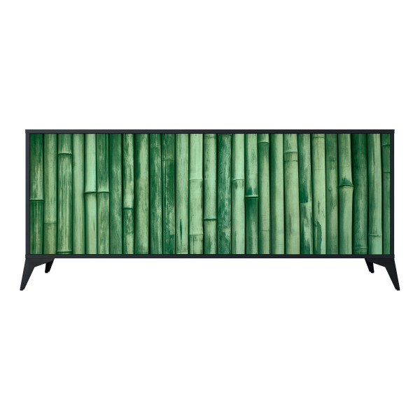 NATURAL GREEN Komoda 3 drzwi Czarna-Metalowa gwiazdka czarna 442201