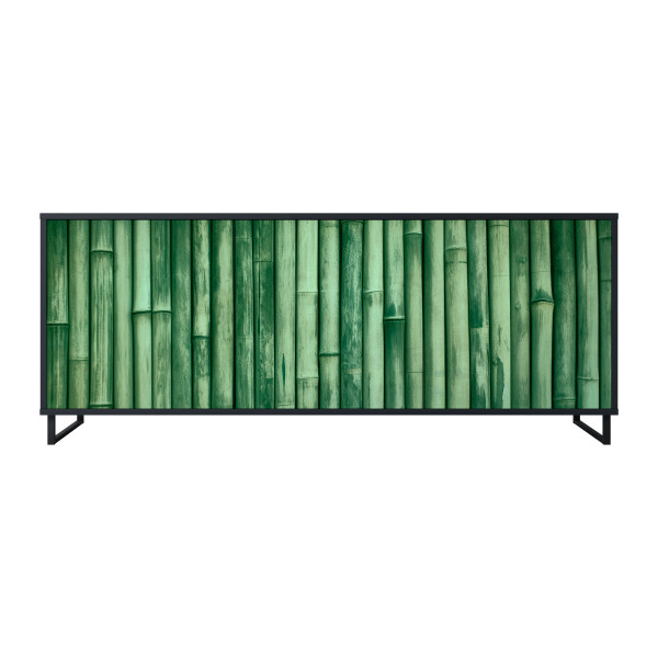 NATURAL GREEN Komoda 3 drzwi Czarna-Metalowa ramka czarna 442401