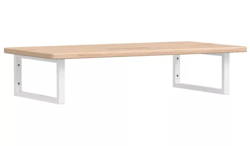 Naturalne drewno półka 100x50 białe uchwyty - Sarrix 692196