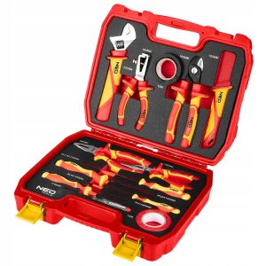 NEO TOOLS zestaw narzędzi dla elektryka 13 el. walizka szczypce śrubokręty 692618 NEO TOOLS zestaw narzędzi dla elektryka 13 el. walizka szczypce śrubokręty 692618