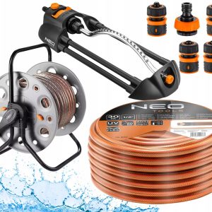 NEO Wąż Ogrodowy 30m 1/2” + Bęben Stalowy +Zraszacz +Złączki 211577 NEO Wąż Ogrodowy 30m 1/2” + Bęben Stalowy +Zraszacz +Złączki 211577