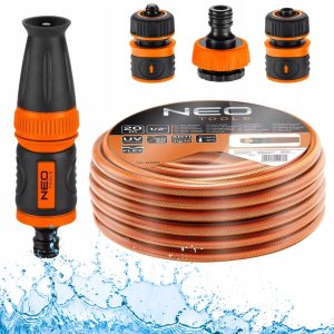 NEO Wąż Ogrodowy Mocny 20m 1/2” + Zraszacz + Złączki 218528 NEO Wąż Ogrodowy Mocny 20m 1/2” + Zraszacz + Złączki 218528