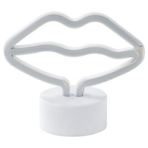 Neon LED Usta FLORA Różowy 754262