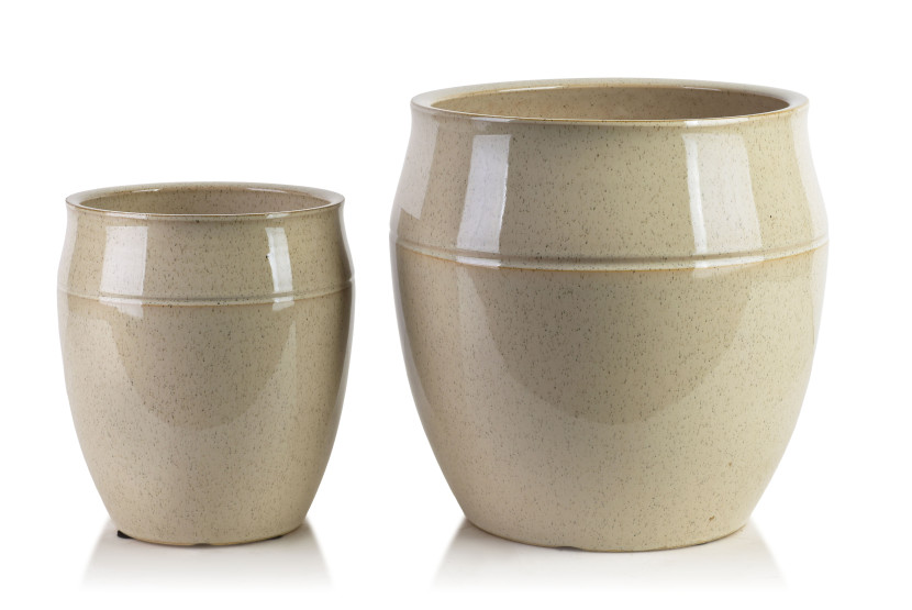 NEVA BEIGE Komplet 2 osłonek ceramicznych 30,5x30,5x30,5cm/20,5x20,5x23cm 917041