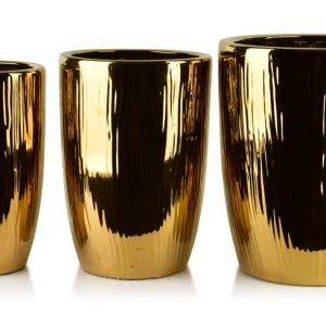 NEVA GOLD Komplet 3 osłonek ceramicznch 37x37x47/30x30x43/24x24x40cm 917040 NEVA GOLD Komplet 3 osłonek ceramicznch 37x37x47/30x30x43/24x24x40cm 917040