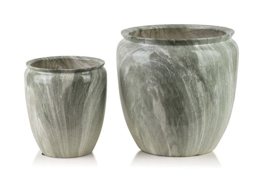NEVA MARBLE Komplet 2 osłonek ceramicznych 30,5x30,5x30,5/20,5x20,5x23 cm 801004