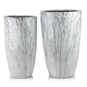 NEVA MARBLE Komplet 2 osłonek ceramicznych 39x39x62/31x31x58 cm 801009 NEVA MARBLE Komplet 2 osłonek ceramicznych 39x39x62/31x31x58 cm 801009