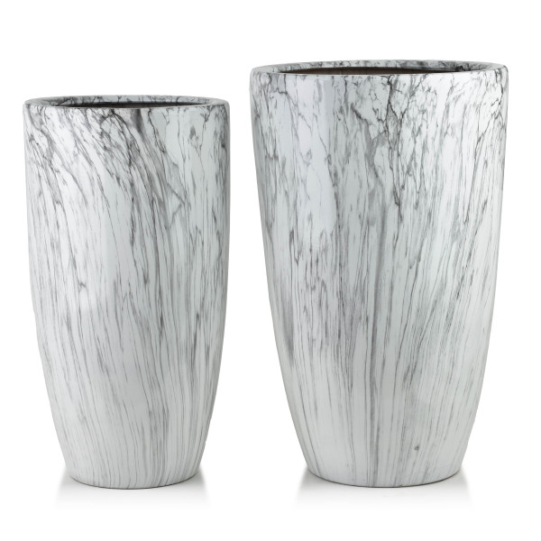 NEVA MARBLE Komplet 2 osłonek ceramicznych 39x39x62/31x31x58 cm 801009
