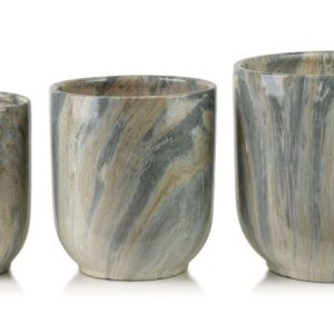 NEVA MARBLE Komplet 3 osłonek ceramicznych 28x28x29/23,5×26,5/19×24,5cm 801008 NEVA MARBLE Komplet 3 osłonek ceramicznych 28x28x29/23,5×26,5/19×24,5cm 801008