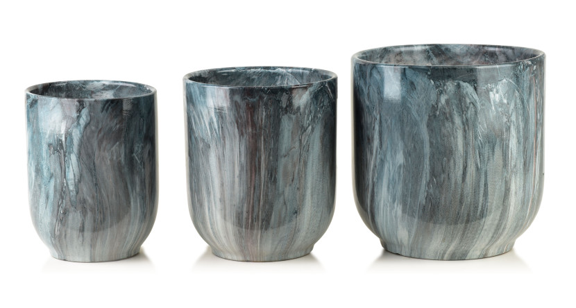 NEVA MARBLE Komplet 3 osłonek ceramicznych 28x28x29/23,5x26,5/19x24,5cm 800995
