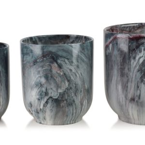 NEVA MARBLE Komplet 3 osłonek ceramicznych 29x29x30/23x23x26,5/19x19x24cm 917617 NEVA MARBLE Komplet 3 osłonek ceramicznych 29x29x30/23x23x26,5/19x19x24cm 917617