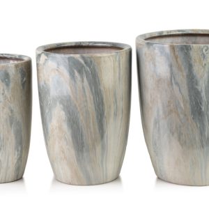 NEVA MARBLE Komplet 3 osłonek ceramicznych 37×45,5/30,5×42,5/24×40 cm 800997 NEVA MARBLE Komplet 3 osłonek ceramicznych 37×45,5/30,5×42,5/24×40 cm 800997