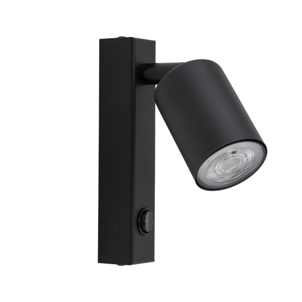 Nex Black Kinkiet 1Xgu10 z włącznikiem 823473