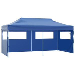 Niebieski namiot imprezowy, rozkładany, 3 x 6 m 617525 Niebieski namiot imprezowy, rozkładany, 3 x 6 m 617525