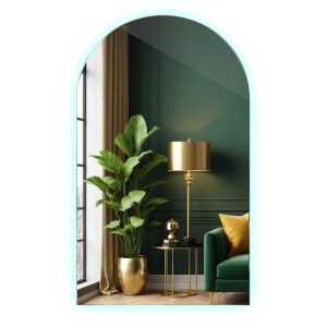 Nieregularne lustro półowalne 45×80 cm LED Premium do salonu – zimne 394758 Nieregularne lustro półowalne 45×80 cm LED Premium do salonu – zimne 394758