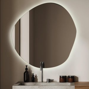 Nieregularne Plama LED Duże Lustro Do Sypialni 97×96 cm 117468 Nieregularne Plama LED Duże Lustro Do Sypialni 97×96 cm 117468