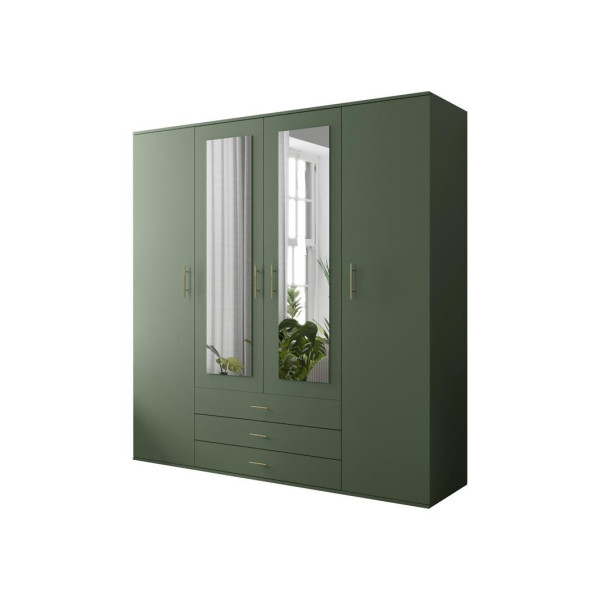 Nietuzinkowa szafa uchylna z lustrem GREEN 200 / zielony 355678