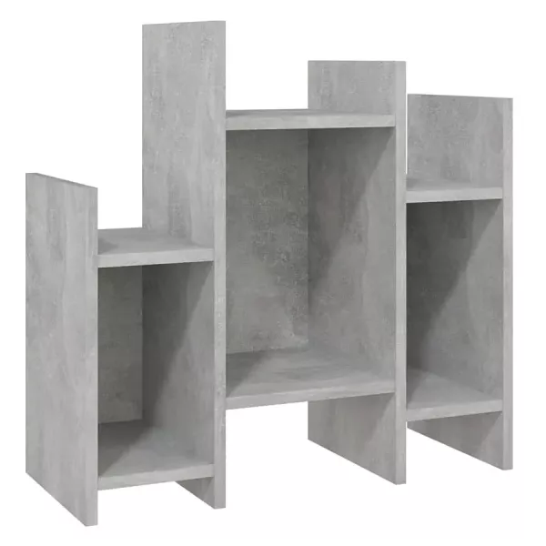 Niski otwarty regał z 6 półkami beton - Riax 717193