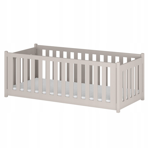 Niskie łóżko z barierkami ochronnymi i stelażem flex CONCEPT 90x200 kaszmir 864578
