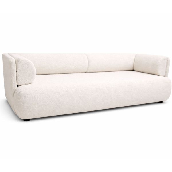 Nowoczesna biała kanapa rozkładana z funkcją spania Cloud 212 cm Boucle 1059200