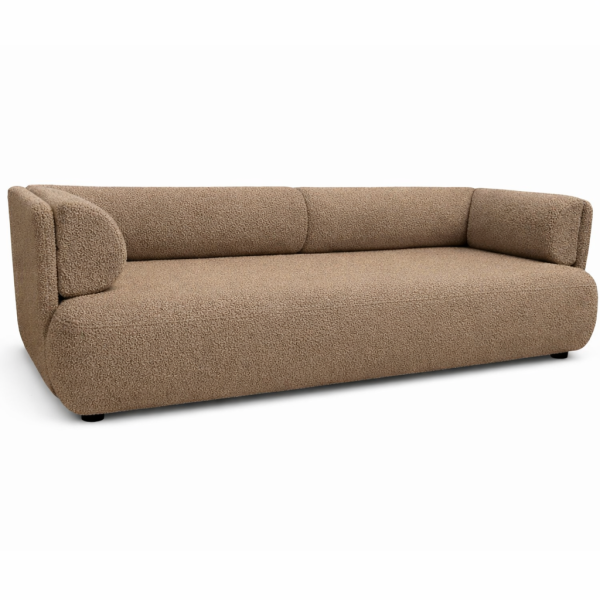 Nowoczesna kanapa rozkładana funkcja spania Cloud 212 cm Boucle Cappuccino 1059201