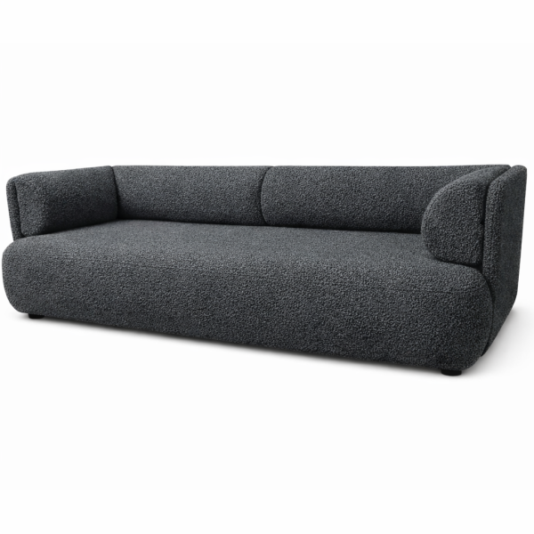 Nowoczesna kanapa rozkładana z funkcją spania Cloud 212 cm Boucle Grafitowa 1059197