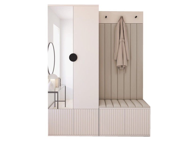 Nowoczesna kaszmirowa garderoba do stylowego przedpokoju PUENTE 991230