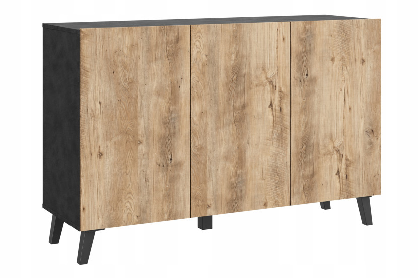 Nowoczesna komoda 120cm do salonu na nóżkach antracyt matera, kasztan 903331