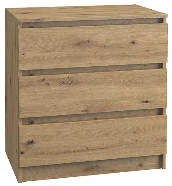 Nowoczesna komoda z 3 szufladami Eliva - dąb artisan 708224
