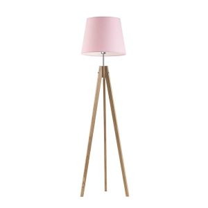 Nowoczesna lampa podłogowa ARUBA drewniana Dąb/ Jasny Różowy 922346 Nowoczesna lampa podłogowa ARUBA drewniana Dąb/ Jasny Różowy 922346