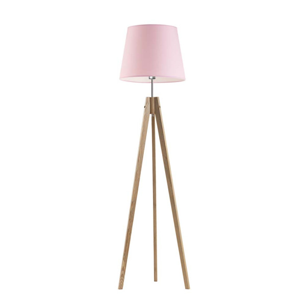 Nowoczesna lampa podłogowa ARUBA drewniana Dąb/ Jasny Różowy 922346