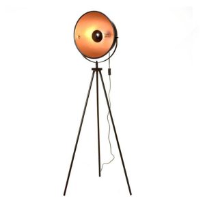 Nowoczesna lampa podłogowa na trójnogu czarna reflektor 160 cm max 40 W 1046303 Nowoczesna lampa podłogowa na trójnogu czarna reflektor 160 cm max 40 W 1046303
