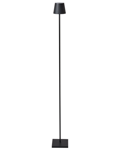 Nowoczesna lampa stojąca metalowa czarna 385077