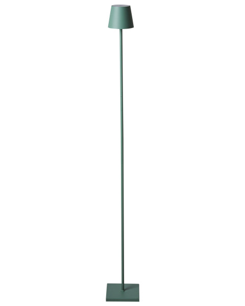 Nowoczesna lampa stojąca metalowa zielona 385078