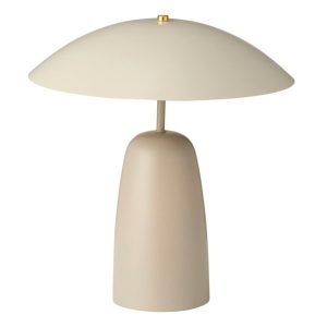 Nowoczesna lampa stołowa beżowa metalowa 39 cm mat E14 do salonu 1043292 Nowoczesna lampa stołowa beżowa metalowa 39 cm mat E14 do salonu 1043292