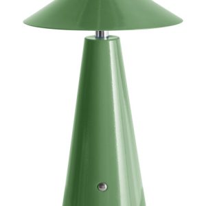 Nowoczesna lampa stołowa LED metalowa zielona 509451