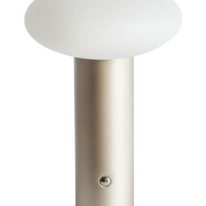 Nowoczesna lampa stołowa LED metalowa złota 509531