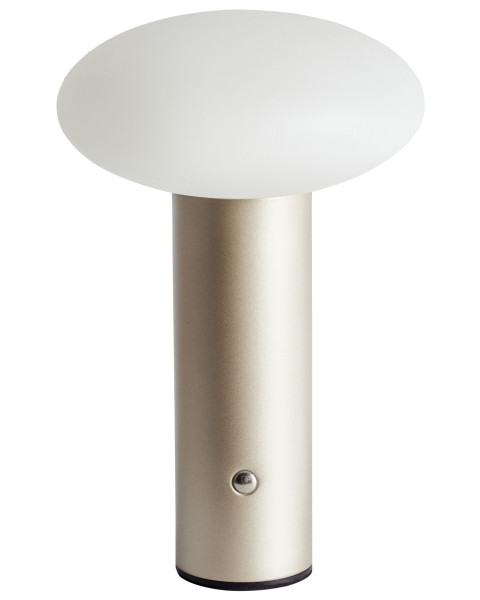 Nowoczesna lampa stołowa LED metalowa złota 509531