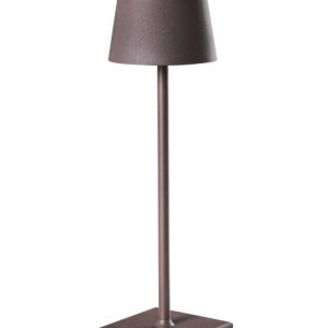 Nowoczesna lampa stołowa metalowa bezprzewodowa ładowanie USB brązowa 902852
