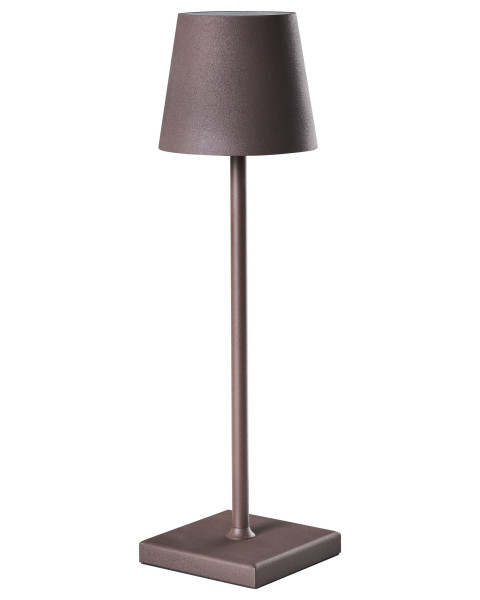 Nowoczesna lampa stołowa metalowa bezprzewodowa ładowanie USB brązowa 902852