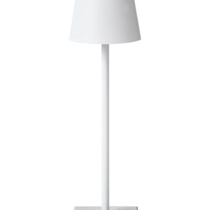 Nowoczesna lampa stołowa metalowa bezprzewodowa USB biała 385086