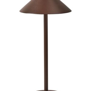 Nowoczesna lampa stołowa metalowa bezprzewodowa USB brązowa 385093