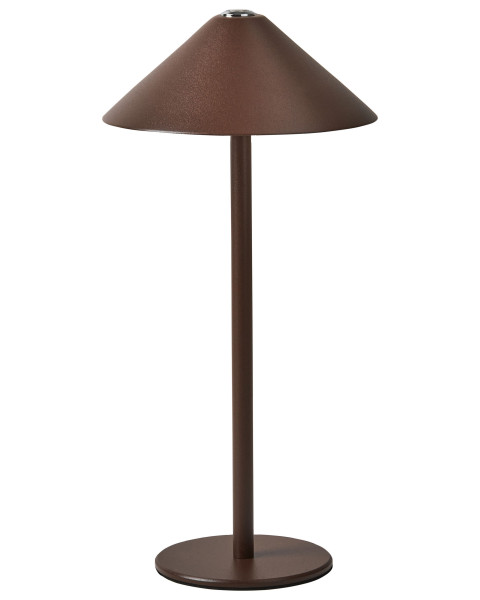 Nowoczesna lampa stołowa metalowa bezprzewodowa USB brązowa 385093