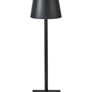 Nowoczesna lampa stołowa metalowa bezprzewodowa USB czarna 385089