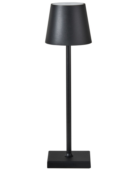 Nowoczesna lampa stołowa metalowa bezprzewodowa USB czarna 385089